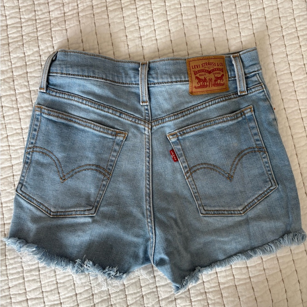 Levi's High Waist Blue Jean Shorts